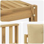 vidaXL Ensemble de canapés d'extérieur 7 pc Blanc et Beige