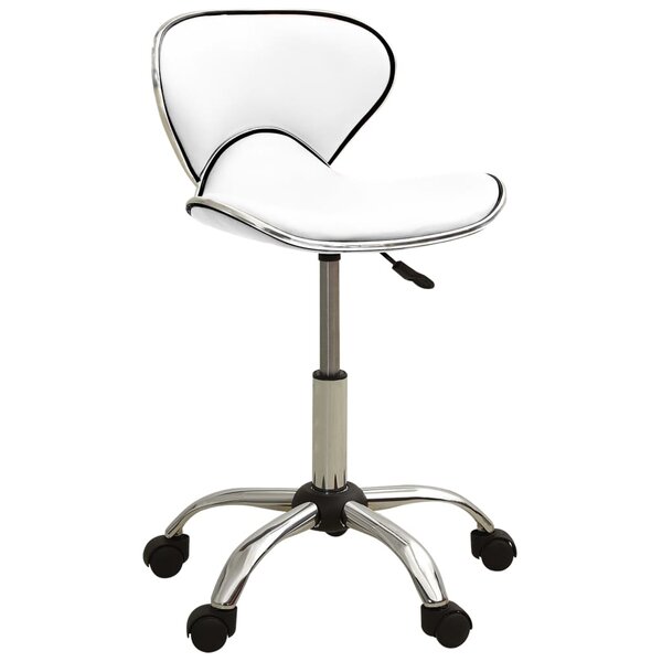 vidaXL Chaise de bureau Blanc Similicuir