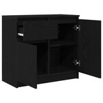 vidaXL Buffet avec tiroir chêne noir 71x35x65 cm bois d'ingénierie