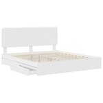 vidaXL Lit de Rangement Blanc 180 x 200 cm Bois d'ingénierie