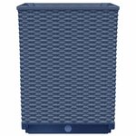 vidaXL Jardinières 2 Pièces bleu gris 30x30x37 cm polypropylène