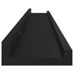 vidaXL Étagères murales 4 Pièces Noir 80x9x3 cm