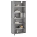 vidaXL Buffet sonoma gris 69 5x32 5x180 cm bois d'ingénierie