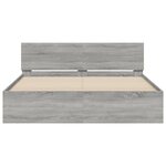 vidaXL Cadre de lit avec tête de lit sonoma gris 140x190 cm