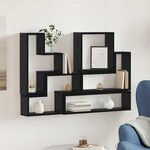 vidaXL Cube mural Autre Chêne noir 96 x 12 x 64 cm Bois d'ingénierie