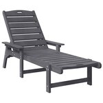 vidaXL Transat Gris clair 73.5 x 92 x 90 cm Plastique