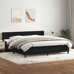 vidaXL Sommier à lattes de lit avec matelas noir 180x220 cm velours