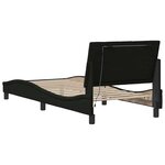 vidaXL Cadre de lit sans matelas Hanko noir 90x200 cm tissu