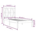vidaXL Cadre de lit sans matelas blanc bois massif 90x200 cm