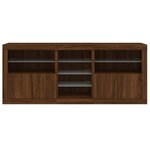 vidaXL Buffet avec lumières LED chêne marron 181 5x37x67 cm