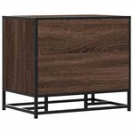 vidaXL Banc à chaussures chêne marron bois d'ingénierie et métal