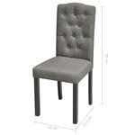 vidaXL Chaises à manger lot de 6 gris tissu