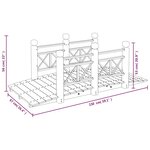 vidaXL Pont de jardin avec garde-corps 150x67x56cm bois massif épicéa