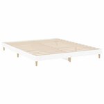 vidaXL Cadre de lit sans matelas blanc 120x200 cm bois ingénierie