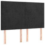 vidaXL Sommier à lattes de lit avec matelas Noir 140x200 cm Velours