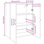 vidaXL Meuble mural Marron 69 5 x 34 x 90 cm Bois d'ingénierie
