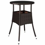 vidaXL Ensemble de salle à manger pour jardin 5 Pièces Marron Poly rotin