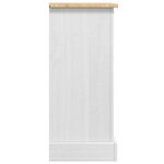 vidaXL Table de chevet avec tiroir Blanc 35 x 32 5 x 74 cm Pin massif