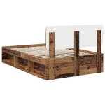 vidaXL Cadre de lit Bois ancien 120 x 190 cm Pin massif
