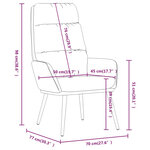 vidaXL Chaise de relaxation Crème Tissu