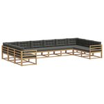 vidaXL Ensemble de canapés d'extérieur 10 Pièces Blanc et anthracite