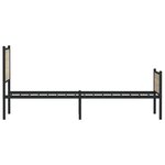 vidaXL Cadre de lit en métal sans matelas chêne sonoma 90x200 cm