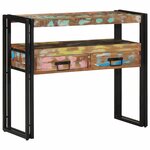 Tables d'appoint vidaXL Multicolores 90x33x75 cm en bois de récupération et métal