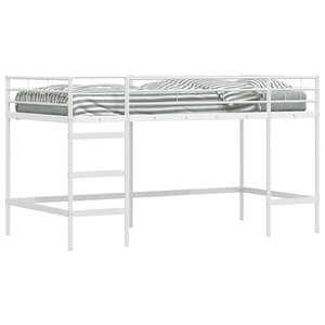 vidaXL Lit mezzanine pour enfants Blanc 107 x 200 cm Acier