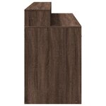 vidaXL Bureau et lumières LED chêne marron bois d'ingénierie