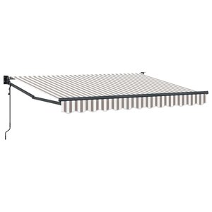 vidaXL Auvent rétractable électrique Gris clair et blanc