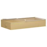 vidaXL Boîte de rangement avec fenêtre transparente 2 Pièces Crème