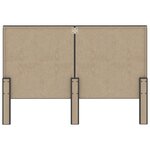 vidaXL Tête de lit Gris foncé Tissu 160x200 cm