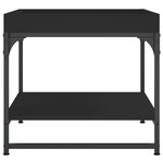 vidaXL Table basse noir 49 5x49 5x45 cm bois d'ingénierie