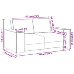 Canapé loveseat vidaXL Crème 120 cm en simili cuir