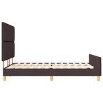Cadre de lit vidaXL Marron foncé 140x190 cm Tissu
