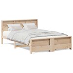 vidaXL Cadre de lit Marron 160 x 200 cm Bois massif en pin