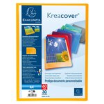 Protège document personnalisable PP Kreacover 60 vues assortis EXACOMPTA