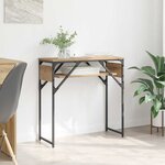 vidaXL TableConsole Chêne artisanal 75x30x75cm Bois d'ingénierie
