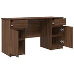 Bureau vidaXL Marron en Chêne 140x49x76 cm en Bois d'ingénierie