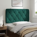 vidaXL Coussin de tête de lit vert foncé 100 cm velours