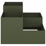 vidaXL Cache-pot de jardin Vert olive 80 x 80 x 60 cm Acier