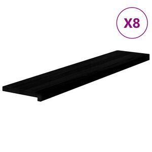vidaXL Marches d'escalier 8 Pièces marron foncé 120x25x2 cm chêne massif