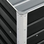 vidaXL Lit surélevé de jardin Acier galvanisé 240x40x77 cm Anthracite