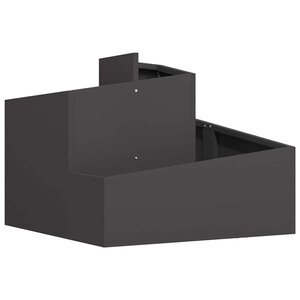 vidaXL Cache-pot de jardin Noir 60 x 60 x 50 cm Acier