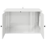 vidaXL Maison pour chat Blanc Brillant 85 x 55 x 50 cm