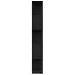 vidaXL Bibliothèque/Séparateur de pièce Noir Bois d’ingénierie