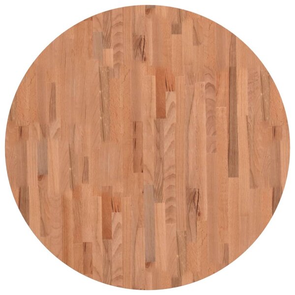 vidaXL Dessus de table Ø90x1 5 cm rond bois massif de hêtre