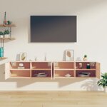 vidaXL Armoires murales 2 Pièces 80x30x30 cm Bois de pin massif