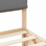 vidaXL Cadre de lit avec tête de lit rembourrée Gris clair 90 x 200 cm