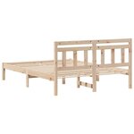 vidaXL Cadre de lit avec tête de lit Marron Bois de pin